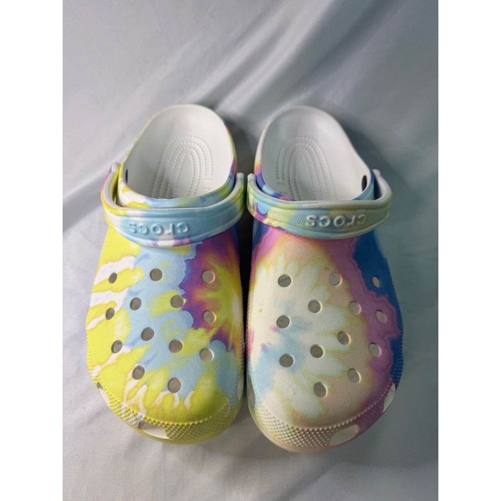 Crocs Classic Clog Tie Dye Multi Color Mens 11 Womens 13 Slip On Shoes 205453